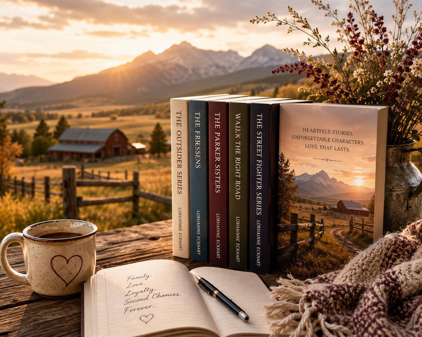 Lorhainne Eckhart family saga books in a Montana ranch setting
